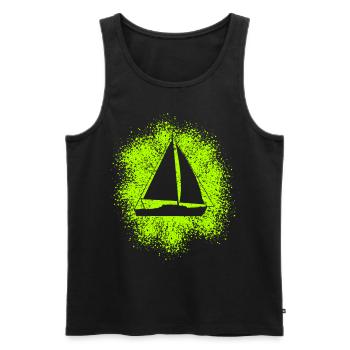 Segelyacht Segelboot Segelschiff - Männer Premium Bio Tank Top - Schwarz - Vorne - Michal (187cm)