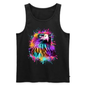 Eagle Graffiti Colorful - Men's Premium Organic Tank Top - black - Front - Michal (187cm)