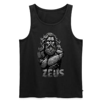 Greek God Zeus Epic Ancient Greece Mythology - Männer Premium Bio Tank Top - Schwarz - Vorne - Michal (187cm)