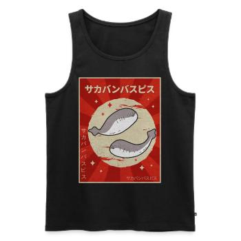 Sacabambaspis Fish Meme Japanese Poster - Men's Premium Organic Tank Top - black - Front - Michal (187cm)