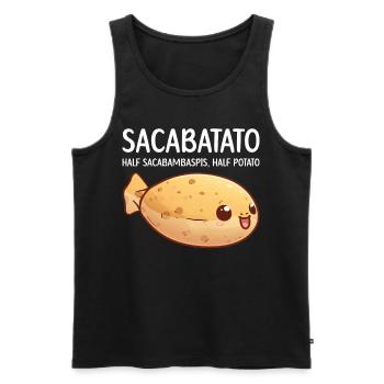 Funny Fish Meme - Men's Premium Organic Tank Top - black - Front - AI Model Male 178 light (178cm)