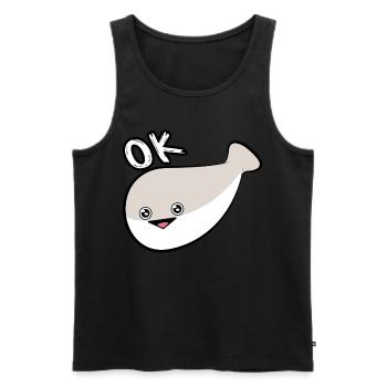 Sacabambaspis Face Fish Meme - Men's Premium Organic Tank Top - black - Front - AI Model Male 178 light (178cm)