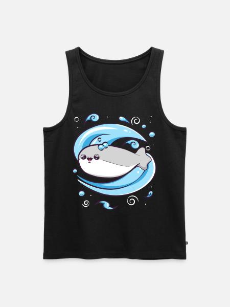Sacabambaspis Fish Meme Water - Men's Premium Organic Tank Top - black