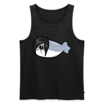 Sacabambaspis Fish Meme Emo Gothic Goth - Men's Premium Organic Tank Top - black - Front - Michal (187cm)