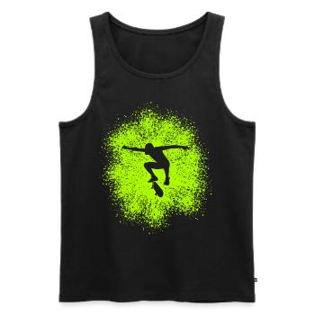 Skater Flip Trick Skateboard - Männer Premium Bio Tank Top - Schwarz - Vorne - AI Model Male 178 light (178cm)
