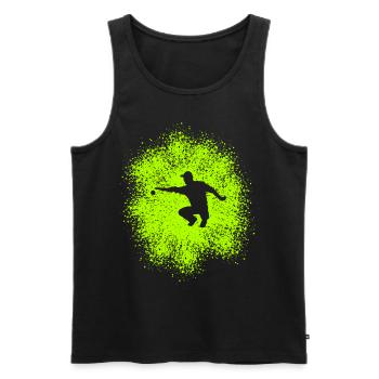 Pétanque Profi - Perfekter Wurf mit der Boulekugel - Männer Premium Bio Tank Top - Schwarz - Vorne - Michal (187cm)