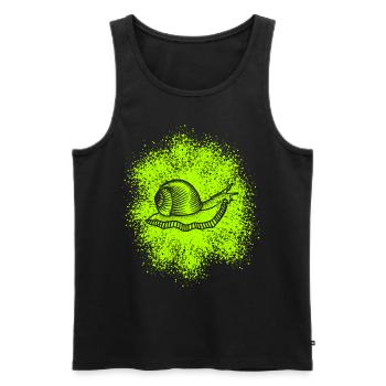 Cute snail with snail shell - Men's Premium Organic Tank Top - black - Front - Michal (187cm)