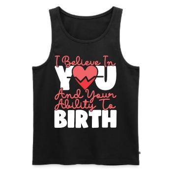 LD Labour And Delivery Nurse - Men's Premium Organic Tank Top - black - Front - Michal (187cm)