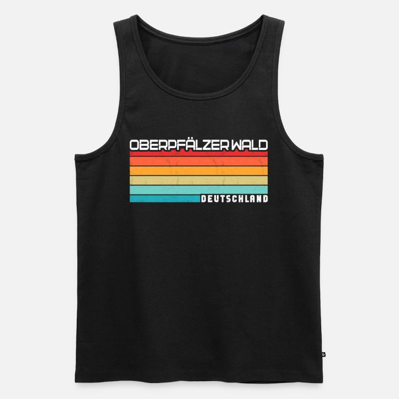 Oberpfälzer Wald - Männer Premium Bio Tank Top - Schwarz