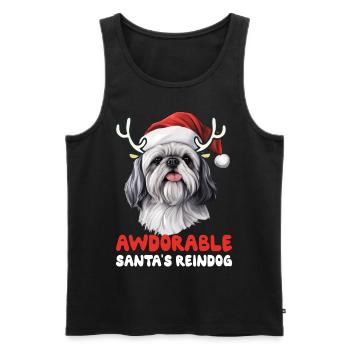 Awdorable Santa's Reindog Shih Tzu Dog Christmas R - Männer Premium Bio Tank Top - Schwarz - Vorne - Michal (187cm)
