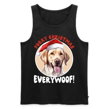 Furry Christmas Everywoof Labrador Retriever Santa - Männer Premium Bio Tank Top - Schwarz - Vorne - Michal (187cm)