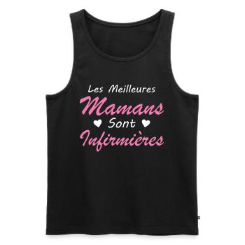 Les Meilleures Mamans Sont Infirmières - Débardeur bio Premium Homme - noir - Devant - Michal (187cm)