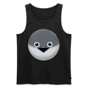 Face Fish Meme - Men's Premium Organic Tank Top - black - Front - AI Model Male 178 light (178cm)