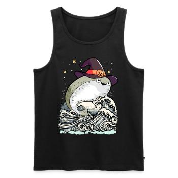 Sacabambaspis Fish Meme Witch Halloween - Men's Premium Organic Tank Top - black - Front - Michal (187cm)
