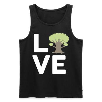 Tree Hugger Nature Environmentalist - Men's Premium Organic Tank Top - black - Front - AI Model Male 178 light (178cm)