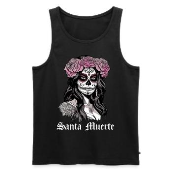 Santisima Muerte Dia De Los Muertos Mexican - Men's Premium Organic Tank Top - black - Front - Michal (187cm)