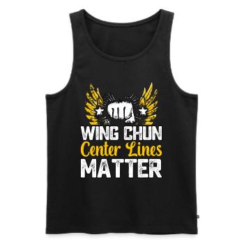 Wing Chun center lines matter - Men's Premium Organic Tank Top - black - Front - Michal (187cm)