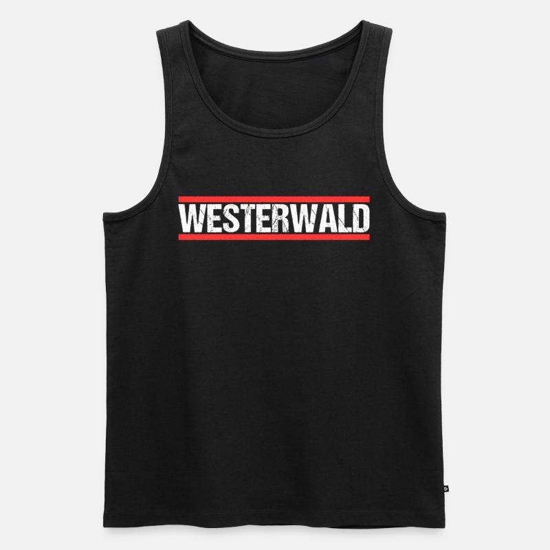 Westerwald - Männer Premium Bio Tank Top - Schwarz