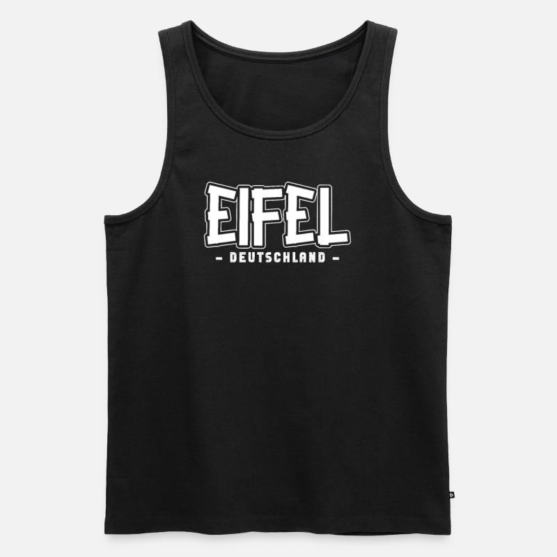 Eifel - Männer Premium Bio Tank Top - Schwarz