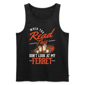 Ferret Lover Ferret Gift - Men's Premium Organic Tank Top - black - Front - Michal (187cm)