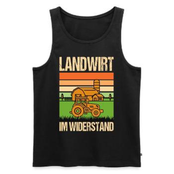Bauerndemo Bauern Protest Landwirt Im Widerstand - Männer Premium Bio Tank Top - Schwarz - Vorne - Michal (187cm)