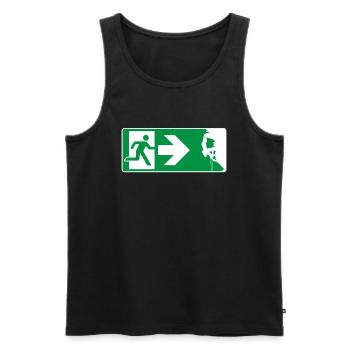 Sortie de secours escalade grimpeur - Débardeur bio Premium Homme - noir - Devant - Michal (187cm)
