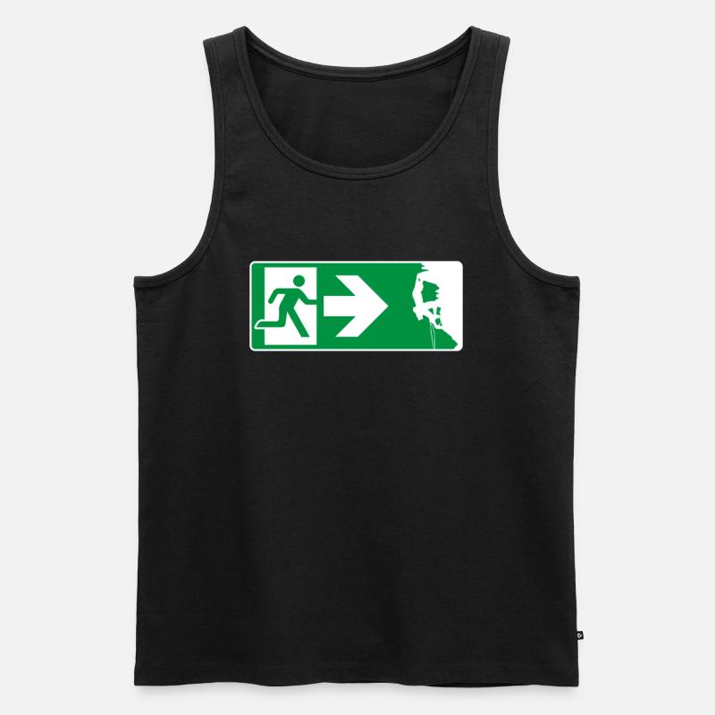 Notausgang Klettern Kletterer - Männer Premium Bio Tank Top - Schwarz