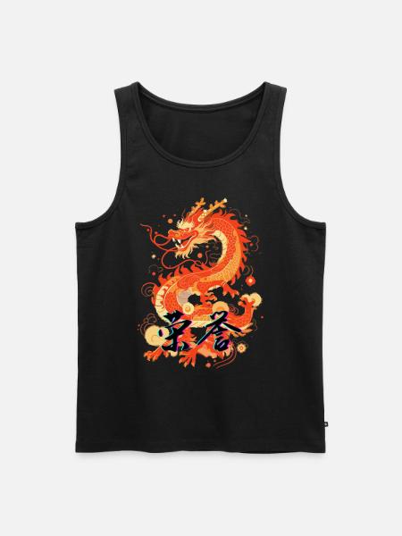 dragon - Débardeur bio Premium Homme - noir