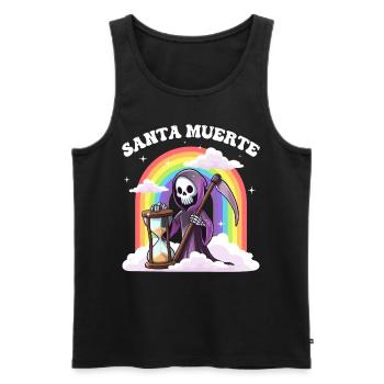 Mignonne Santa Muerte Santisima Muerte - Débardeur bio Premium Homme - noir - Devant - AI Model Male 178 light (178cm)
