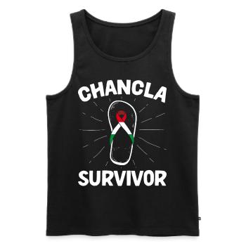 Flag of La Chancla Mexican Mexico - Men's Premium Organic Tank Top - black - Front - AI Model Male 178 light (178cm)