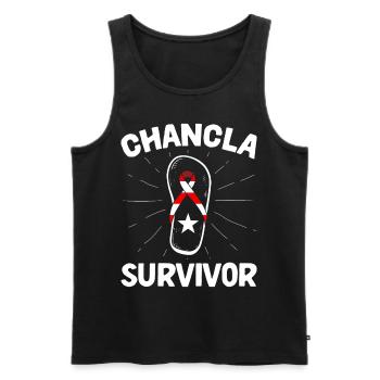 La Chancla Puerto Rican Flag Puerto Rico - Men's Premium Organic Tank Top - black - Front - AI Model Male 178 light (178cm)