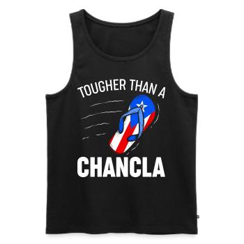 Flag of Puerto Rico Puerto Rico - Men's Premium Organic Tank Top - black - Front - AI Model Male 178 light (178cm)