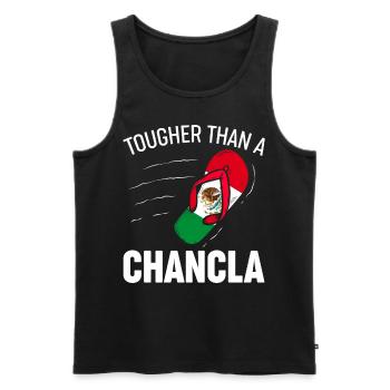 Flag of La Chancla Mexican Mexico - Men's Premium Organic Tank Top - black - Front - AI Model Male 178 light (178cm)