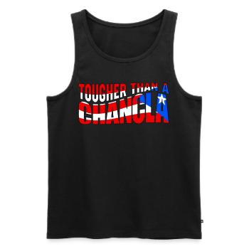 Flag of Puerto Rico Puerto Rico - Men's Premium Organic Tank Top - black - Front - AI Model Male 178 light (178cm)