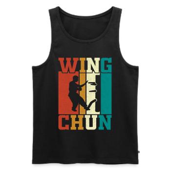 Wing Chun - Débardeur bio Premium Homme - noir - Devant - Michal (187cm)