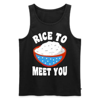 Sushi Asiatisches Essen - Männer Premium Bio Tank Top - Schwarz - Vorne - Michal (187cm)