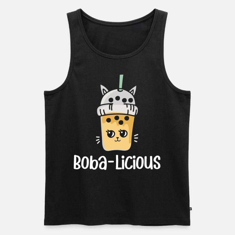 Bubble tea milk tea - Men's Premium Organic Tank Top - black
