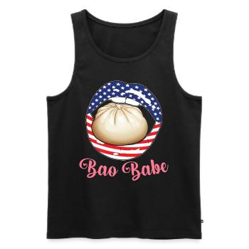 Dim Sum Bun Chinese Food - Men's Premium Organic Tank Top - black - Front - AI Model Male 178 light (178cm)