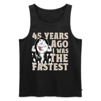 45. Geburtstag Lustige Sprüche - Männer Premium Bio Tank Top - Schwarz - Vorne - AI Model Male 178 light (178cm)