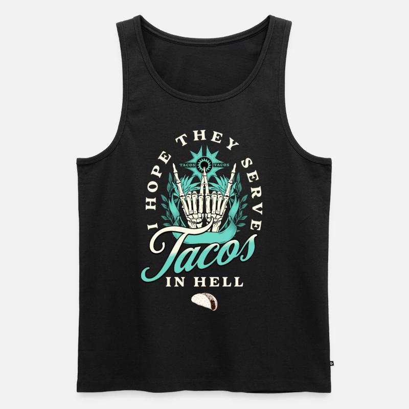 Taco - Männer Premium Bio Tank Top - Schwarz