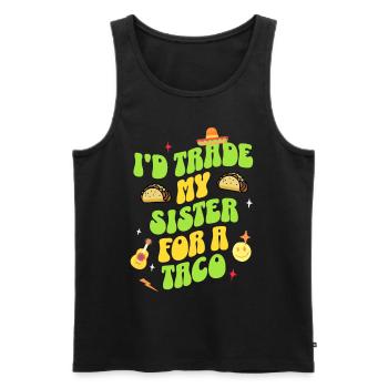 Taco - Männer Premium Bio Tank Top - Schwarz - Vorne - AI Model Male 178 light (178cm)