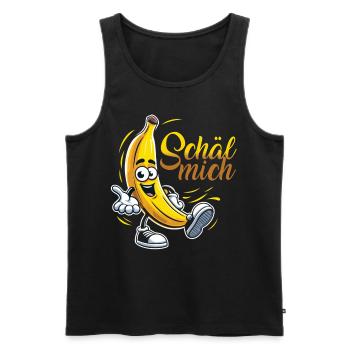 Coole Banane: Schäl mich! - Männer Premium Bio Tank Top - Schwarz - Vorne - Michal (187cm)