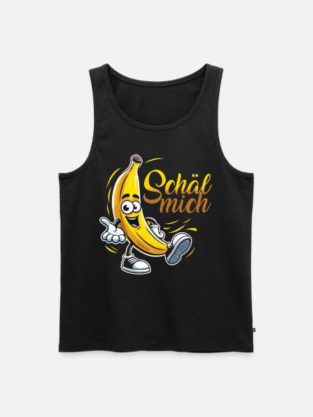 Coole Banane: Schäl mich! - Männer Premium Bio Tank Top - Schwarz