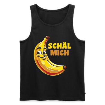 Bananen-Style: Lässig & Lecker - Männer Premium Bio Tank Top - Schwarz - Vorne - Michal (187cm)