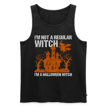 I'm Not A Regular Witch Halloween Witch Creepy Hau - Männer Premium Bio Tank Top - Schwarz - Vorne - Michal (187cm)