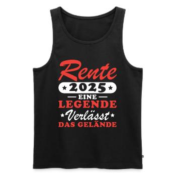Rente 2025 - Eine Legende Verlässt Das Gelände - Männer Premium Bio Tank Top - Schwarz - Vorne - Michal (187cm)