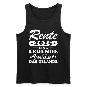 Rente 2025 - Eine Legende Verlässt Das Gelände - Männer Premium Bio Tank Top - Schwarz - Vorne - Michal (187cm)