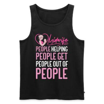 Nurse Midwife Birth Worker Midwife - Men's Premium Organic Tank Top - black - Front - Michal (187cm)