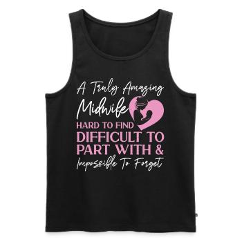 Nurse Midwife Birth Worker A Truly - Men's Premium Organic Tank Top - black - Front - Michal (187cm)