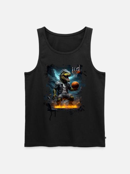 Basketball T Rex - Men's Premium Organic Tank Top - black